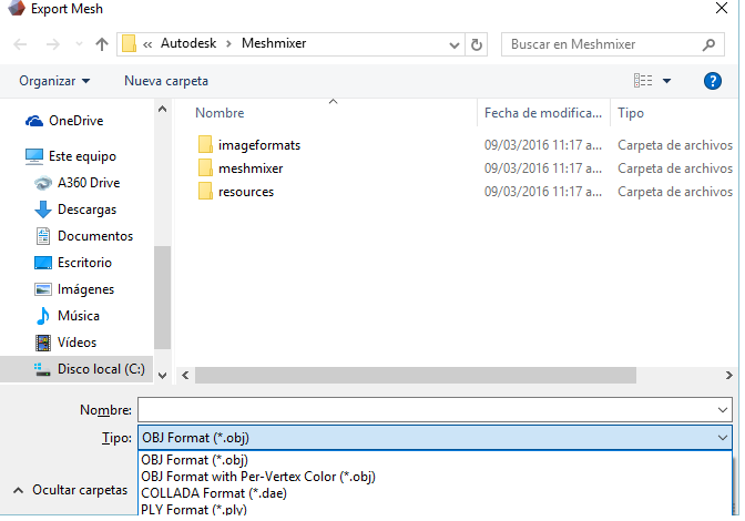 Select your prefered extension