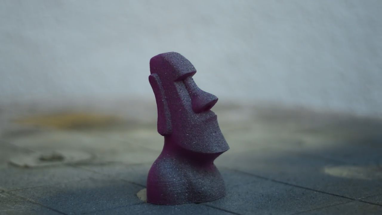 3D Printed Stone Statue Side View