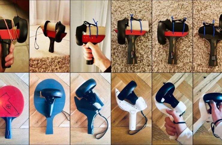 Engineers design 3D-printed table tennis paddles for Oculus Touch controllers