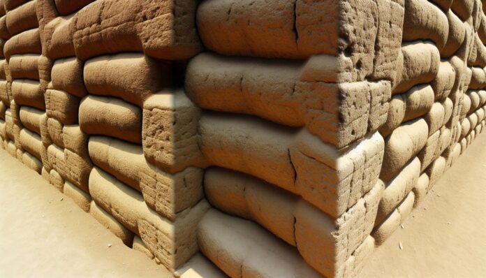 High-resolution realistic photograph of product from and 3D Printed Interlocking Earthen Bricks Create Microclimates to Support Tree Growth - 3DPrint.com, photographed in a real environment, matching the look of existing press images about the same. Avoid futuristic or stylized elements.