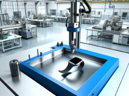 Apple Reveals How 3D Printing Powers Apple Watch Production High-resolution realistic photograph of an Apple Watch being manufactured using 3D printing technology in a clean, industrial setting, matching the look of existing press images about Apple Watch production. Avoid futuristic or stylized elements.