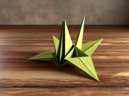 High-resolution realistic photograph of a 3D-printed foldable origami structure, photographed in a real environment, matching the look of existing press images about the same project. Avoid futuristic or stylized elements.