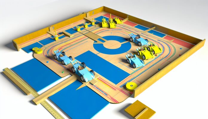 High-resolution realistic photograph of product from and Prusa Research Takes a Turn Onto the Tabletop With ‘Crash Derby’ Board Game - All3DP, photographed in a real environment, matching the look of existing press images about the same. Avoid futuristic or stylized elements.