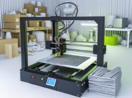 High-resolution realistic photograph of a 3D printer creating a textured object using generative G-code, photographed in a real workshop or studio environment, matching the look of existing press images about the same topic. Avoid futuristic or stylized elements.