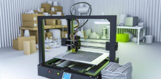 3dSynth Unveils Generative G-code for Creative 3D Printing High-resolution realistic photograph of a 3D printer creating a textured object using generative G-code, photographed in a real workshop or studio environment, matching the look of existing press images about the same topic. Avoid futuristic or stylized elements.