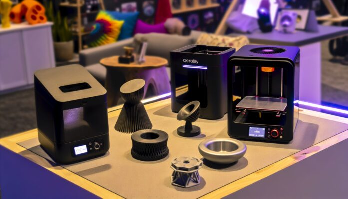 High-resolution realistic photograph of product from and 3D Printing for consumers at CES 2026 — Creality, Snapmaker, AtomForm and Protopasta show their latest systems - Tom's Hardware, photographed in a real environment, matching the look of existing press images about the same {}. Avoid futuristic or stylized elements.