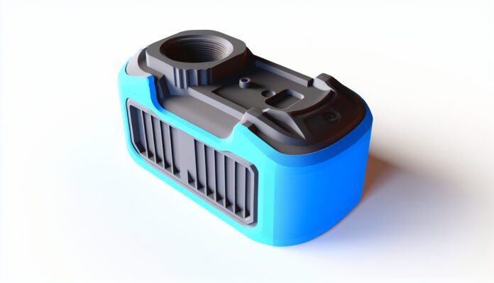 High-resolution realistic photograph of a 3D printed Steam Deck accessory, photographed in a real environment, matching the look of existing press images about the same product. Avoid futuristic or stylized elements.