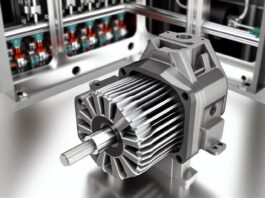 High-resolution realistic photograph of a 3D-printed motor from MIT's new printer, photographed in a real environment, matching the look of existing press images about the same. Avoid futuristic or stylized elements.
