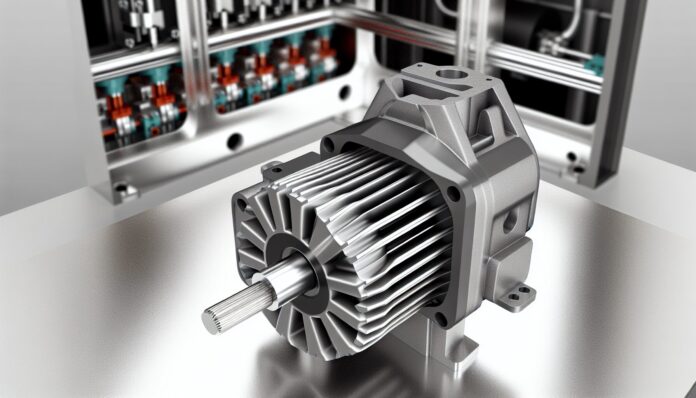 High-resolution realistic photograph of a 3D-printed motor from MIT's new printer, photographed in a real environment, matching the look of existing press images about the same. Avoid futuristic or stylized elements.