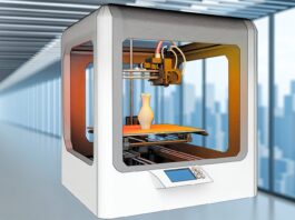 Unveiling the Truth: How Your 3D Printer May Be Misleading You High-resolution realistic photograph of a 3D printer in action, showing a partially completed object, photographed in a real environment, matching the look of existing press images about the same topic. Avoid futuristic or stylized elements.