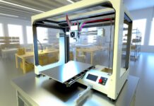 4 Ways You’re Wasting Filament in Your 3D Prints (and What to Do Instead) High-resolution realistic photograph of a 3D printer in action, showcasing efficient filament use, photographed in a real environment, matching the look of existing press images about 3D printing. Avoid futuristic or stylized elements.