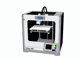 High-resolution realistic photograph of the Palette 300 3D printer in a real environment, matching the look of existing press images about the same product. Avoid futuristic or stylized elements.